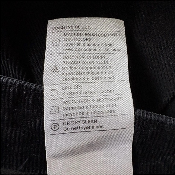 VINCE Womens Black Cargo Corduroy Mid-Rise Stretch Jeans Pant Trouser Size 6 - Picture 7 of 8